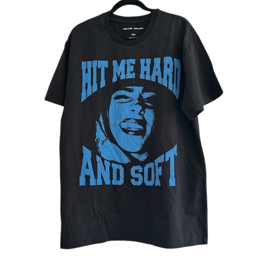 Billie Eilish Hit Me Hard and Soft Portrait Blue T-Shirt Official Merch Sz XXL
